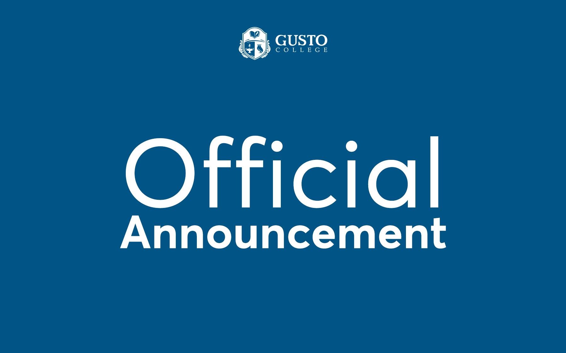 Official Announcement